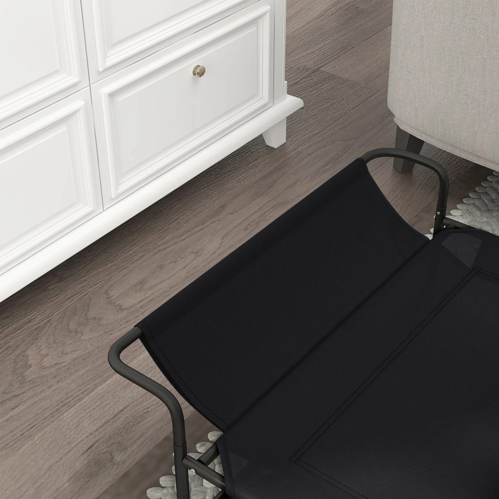 Κρεβάτι σκύλου PawHut, υπερυψωμένη κατασκευή, κάλυμμα Mesh, ατσάλινο πλαίσιο, 29 x 91 x 69 cm, Μαύρο