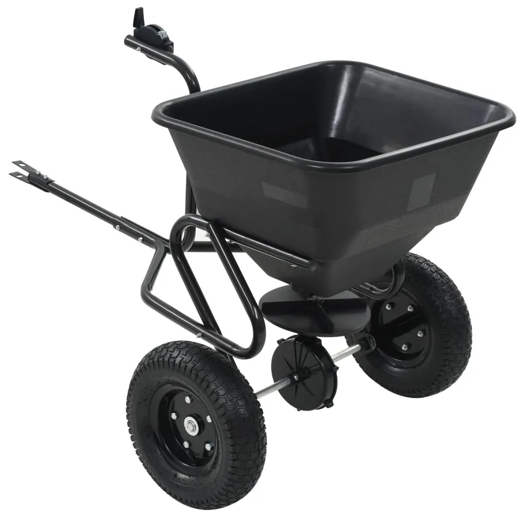 vidaXL Διανομέας Αλατιού Ελκόμενος 45 L 125x74x79 εκ. από PVC/Ατσάλι