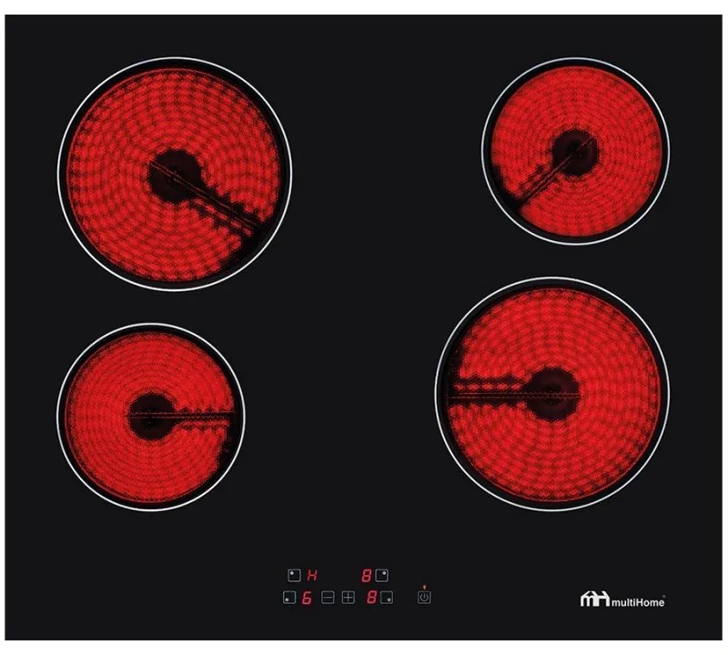 MultiHome MH-6135 Κεραμική Εστία Αυτόνομη 59x52εκ Μαύρη