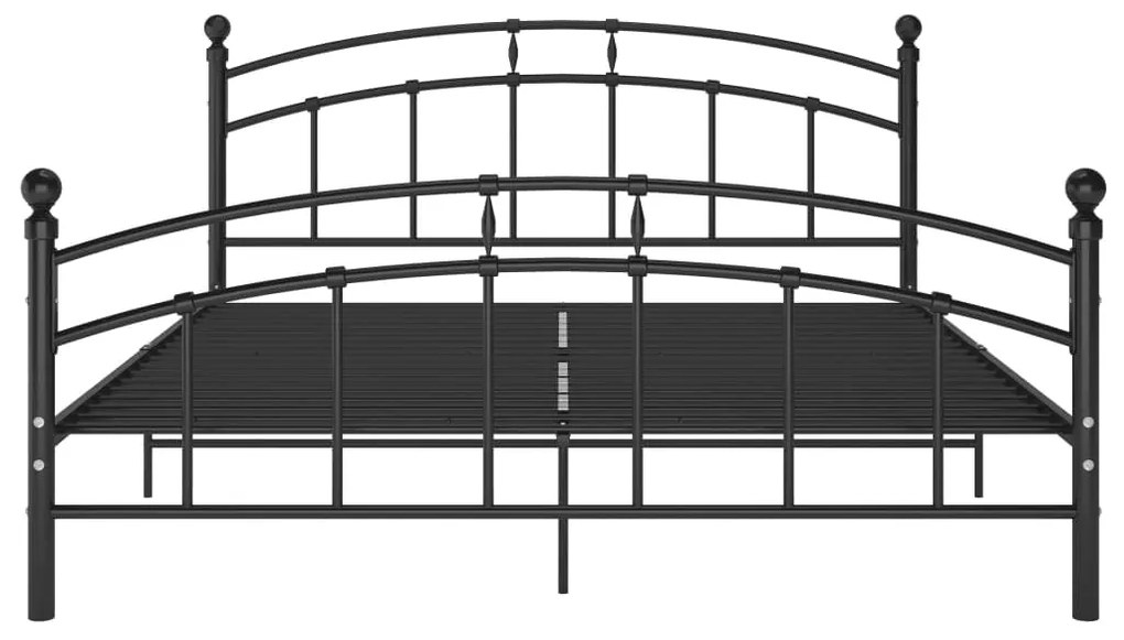 vidaXL Πλαίσιο Κρεβατιού Μαύρο 140 x 200 εκ. Μεταλλικό