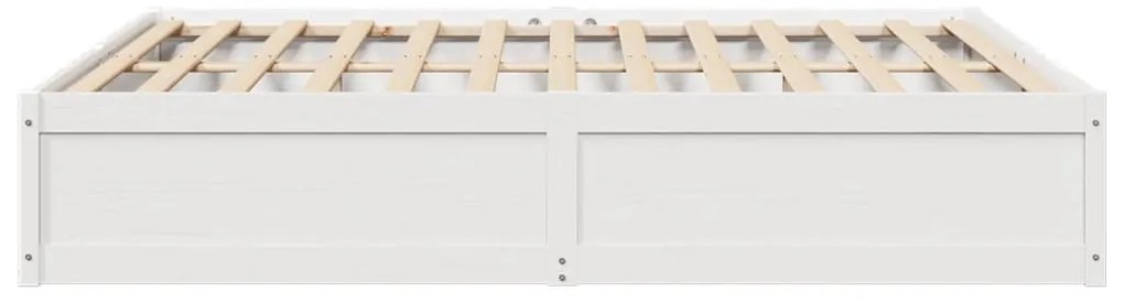vidaXL Σκελετός Κρεβ. Χωρίς Στρώμα Λευκό 200x200 εκ Μασίφ Πεύκο
