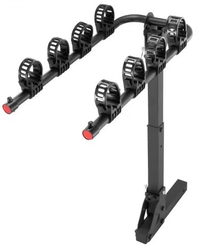 VEVOR Hitch Mount Bike Rack, 4-Bike Carrier Rack, 150 LBS Capacity Bike Rack Hitch for 2-inch Receiver, Titling and Folding Bike Carrier with No-Wobble U Bolt and Strap, for Car, SUV, Truck, RV, Rectangular interface