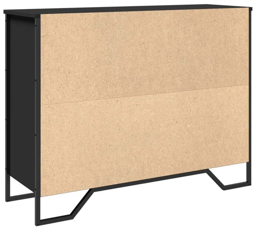 vidaXL Συρταριέρα Μαύρη 97x32,5x74,5 εκ. από Επεξεργασμένο Ξύλο