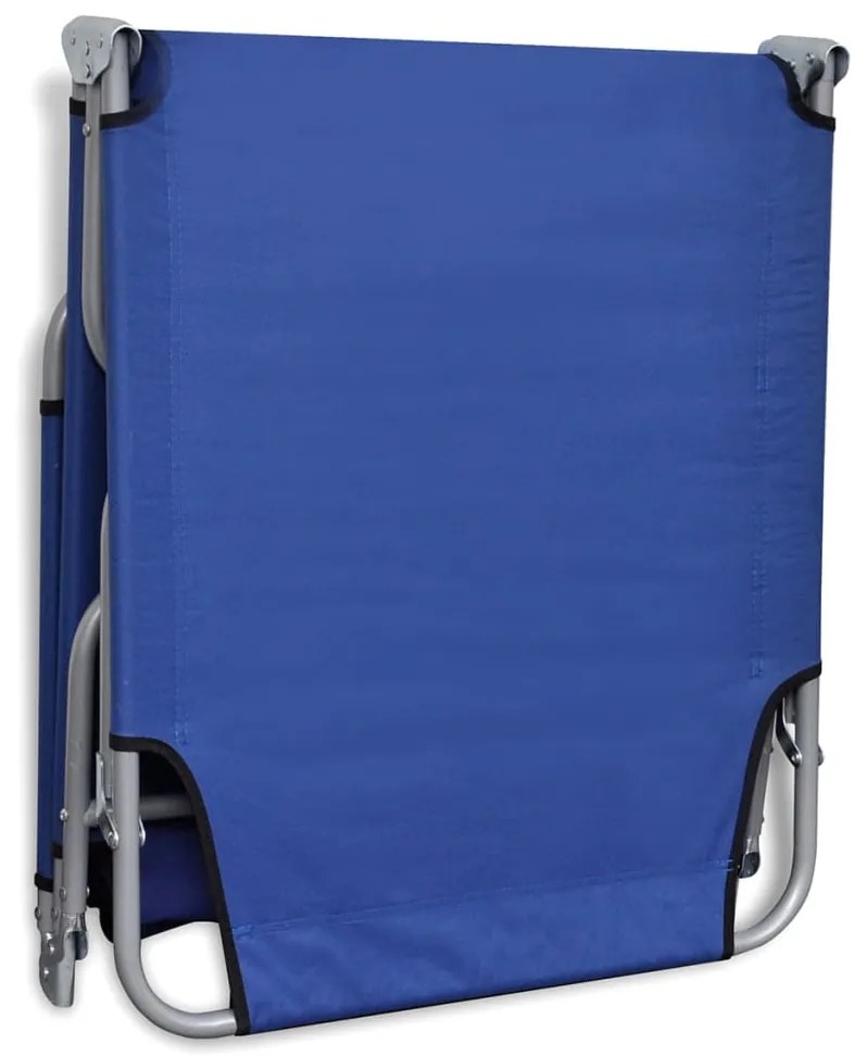 vidaXL Ξαπλώστρα Πτυσσόμενη Μπλε Ατσάλινη με Ηλεκτροστατική Βαφή