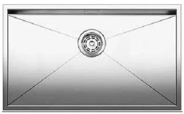 Blanco Zerox 700-U Inox Λείος Νεροχύτης Υποκαθήμενος με 1 Γούρνα 74x44 cm