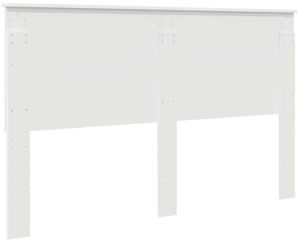 vidaXL Κεφαλάρι με κεφαλάρι Λαμπερό Λευκό 160 cm Επεξεργασμένο ξύλο