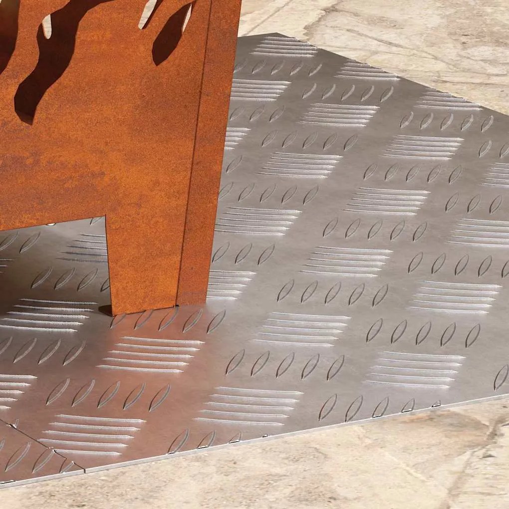 vidaXL Σκαλοπάτι Ορθογώνιος 2 pcs Ασημί 70 x 50 cm Αλουμίνιο