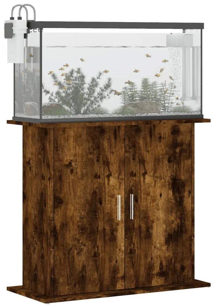 vidaXL Βάση Ενυδρείου Καπνιστή Δρυς 81x36x73 εκ. Επεξεργασμένο Ξύλο