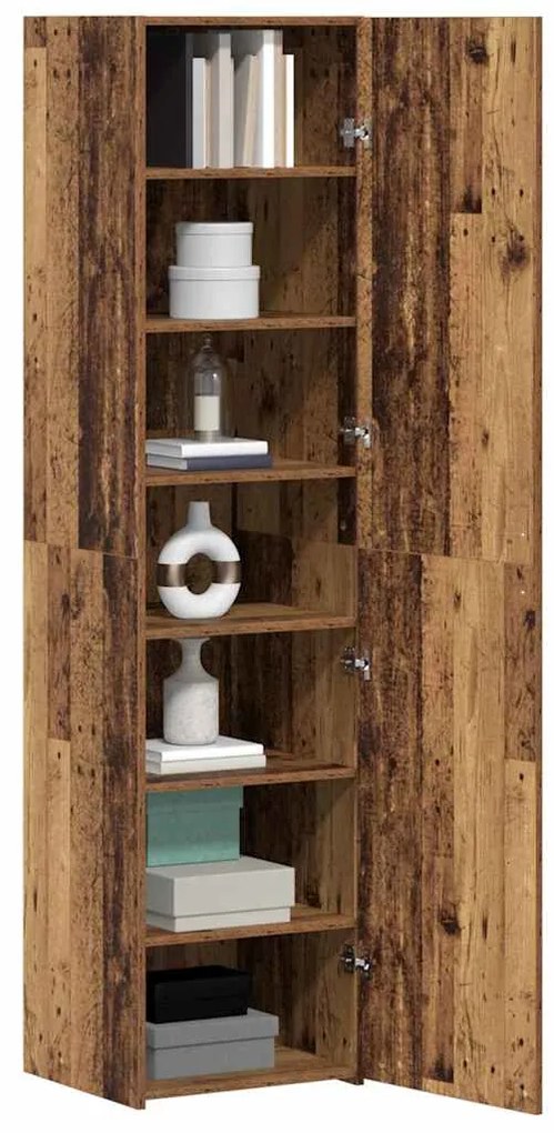 vidaXL Highboard Παλαιό ξύλο 45 x 42.5 x 185 εκ. Επεξεργασμένο ξύλο