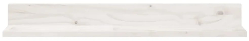 vidaXL Ράφια Τοίχου 2 τεμ. Λευκό 80x11x9 εκ. από Μασίφ Ξύλο Πεύκου