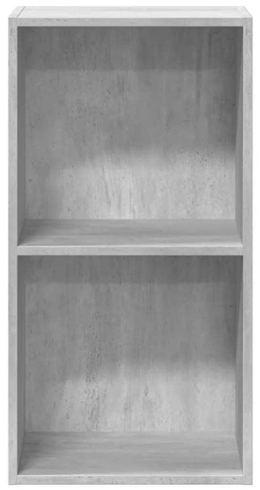 vidaXL Βιβλιοθήκη με 2 Ράφια Γκρι Σκυροδεμ. 40x30x76,5 εκ. Μοριοσανίδα