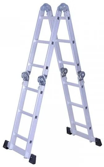 Krausmann HS55120 Σκάλα Αλουμινίου Πολυμορφική 4x3 Μέγιστο Ύψος 3.71m