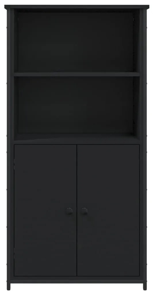 vidaXL Ντουλάπι Μαύρο 62x36x121,5 εκ. από Επεξεργασμένο Ξύλο