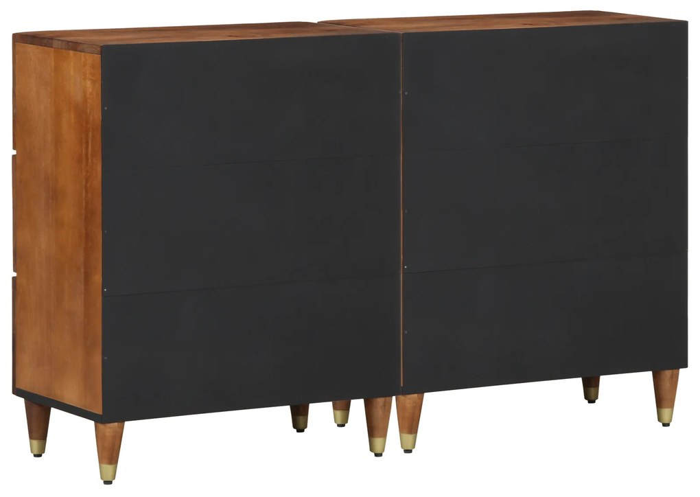 vidaXL Πλαϊνές Ντουλάπες 2 τεμ Χρώμα Μέλι 60x33,5x75 εκ Συμπαγές Ξύλο Μάνγκο