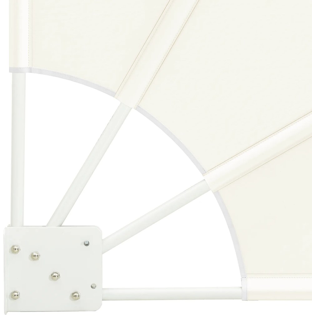vidaXL Αδιάφανο σκίαστρο μπαλκονιού Κρεμ 160 x 160 cm ύφασμα