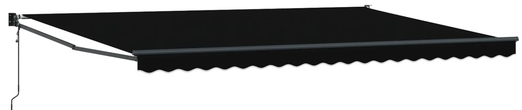 vidaXL Αυτόματη Ανασυρόμενη Τέντα Μαύρη 500x300 cm