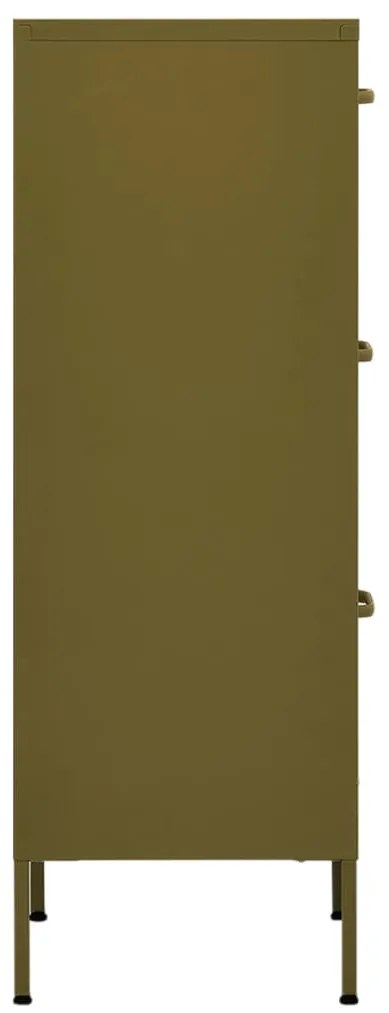 vidaXL Ντουλάπι Αποθήκευσης Πράσινο Λαδί 42,5x35x101,5 εκ. από Ατσάλι