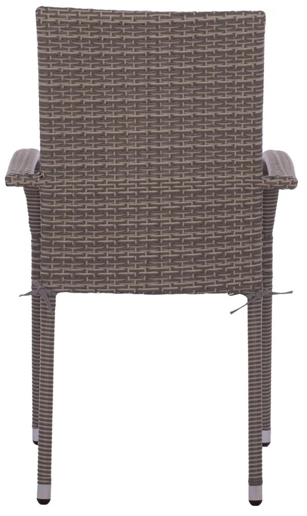 Καρέκλα - Πολυθρόνα ANISHA C5685.01 Μεταλλική με Γκρί Wicker και Μαξιλάρι Στοιβαζόμενη 56x60x94 εκ. 56x60x94 εκ.