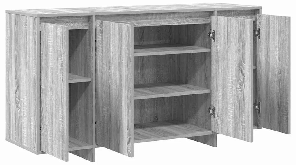 vidaXL Πλαϊνό γραφείο Γκρι sonoma 135 x 41 x 69 cm Επεξεργασμένο ξύλο