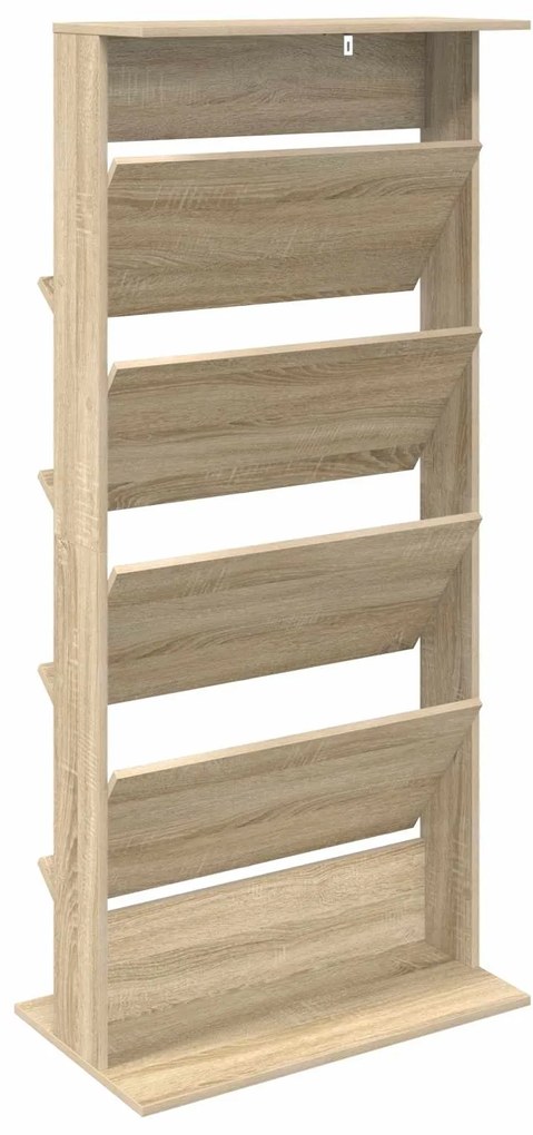 vidaXL Ράφι Περιοδικών με ράφι Δρύς Sonoma 70 x 41 x 156 εκ.