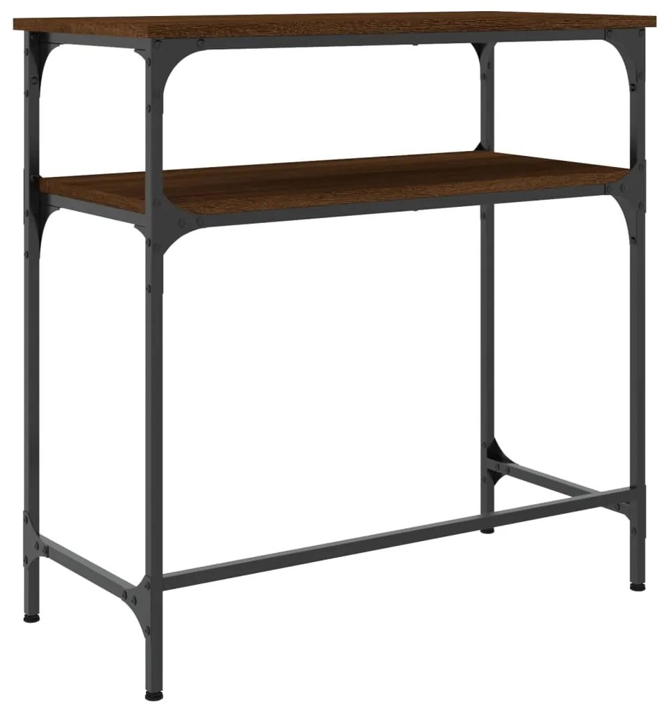 vidaXL Τραπέζι Κονσόλα Καφέ Δρυς 75x35,5x75 εκ. Επεξεργασμένο Ξύλο