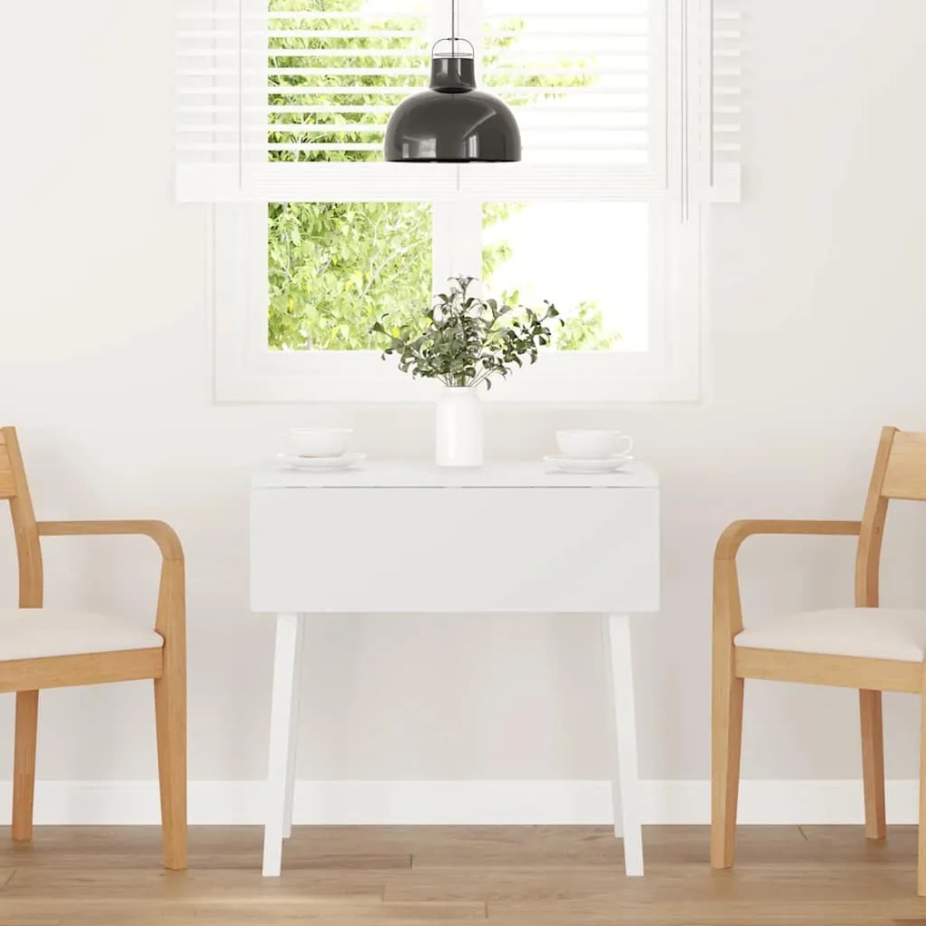 Τραπεζαρία Λευκό μασίφ ξύλο καουτσούκ