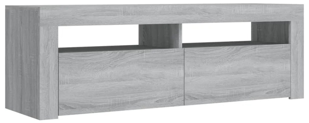 vidaXL Έπιπλο Τηλεόρασης με LED Γκρι Sonoma 120x35x40 εκ.