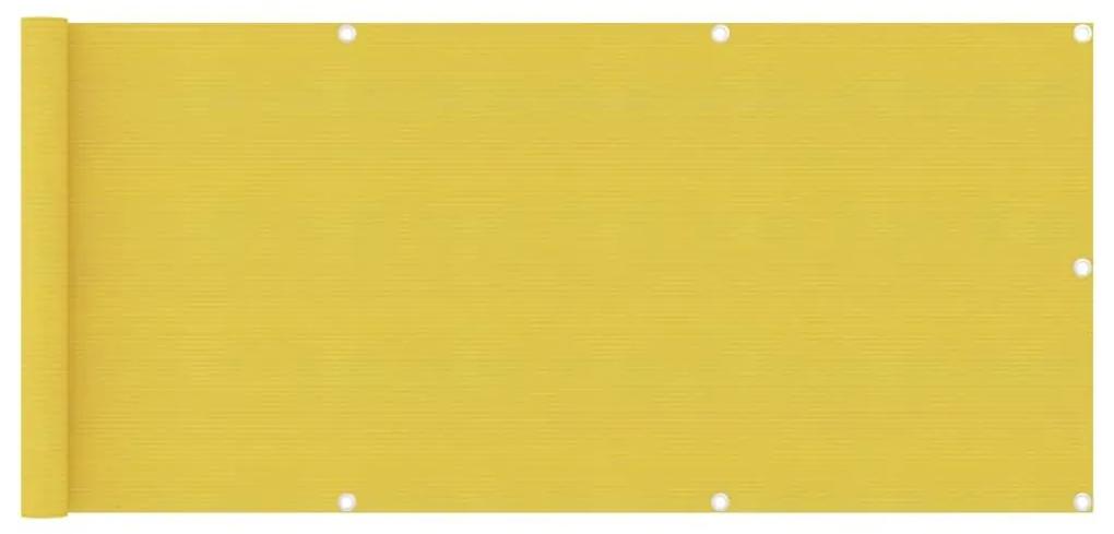 Διαχωριστικό Βεράντας Κίτρινο 75 x 500 εκ. από HDPE - Κίτρινο