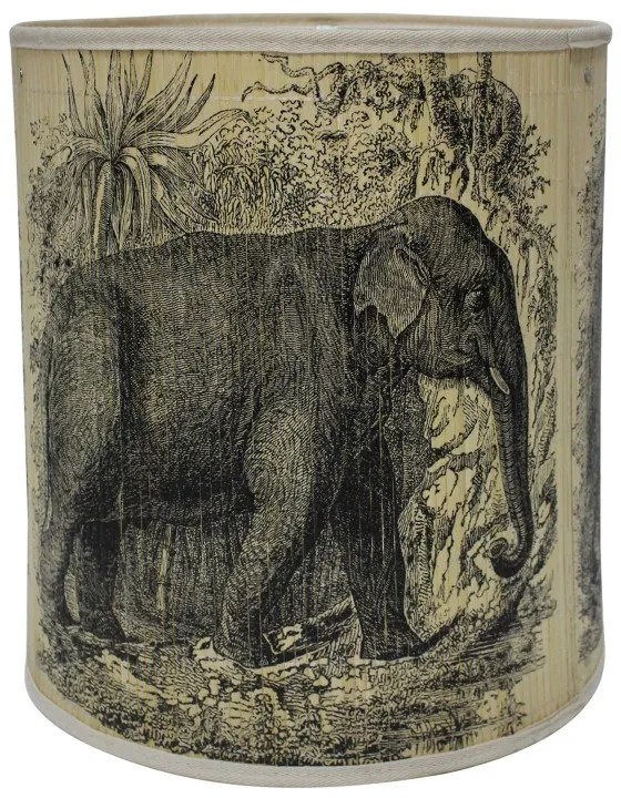 Supergreens Φωτιστικό Επιτραπέζιο Bamboo "Travelling Elephant" Εκρου 35x35x40,5 εκ.