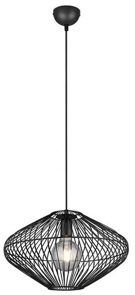Φωτιστικό Οροφής Cobain R30831032 1xE27 40W Φ38cm 150cm Black Mat RL Lighting Metal