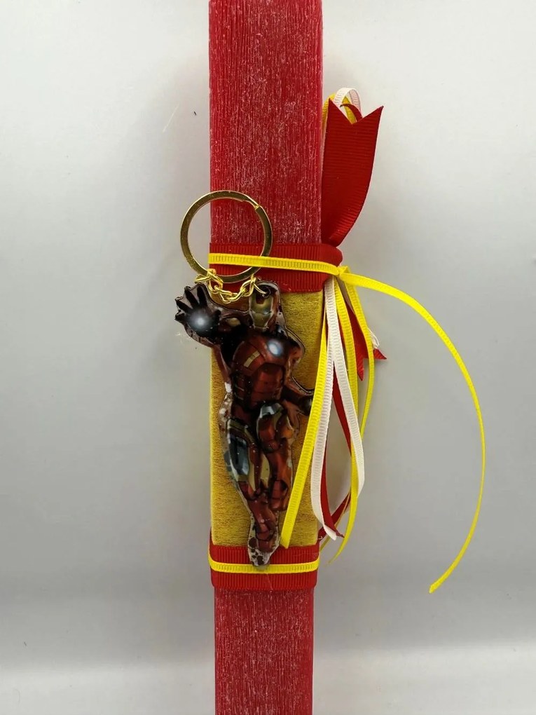 Τύπου Iron man Avengers Αρωματική λαμπάδα ν.2 - Σετ Λαμπάδα και πλάτη