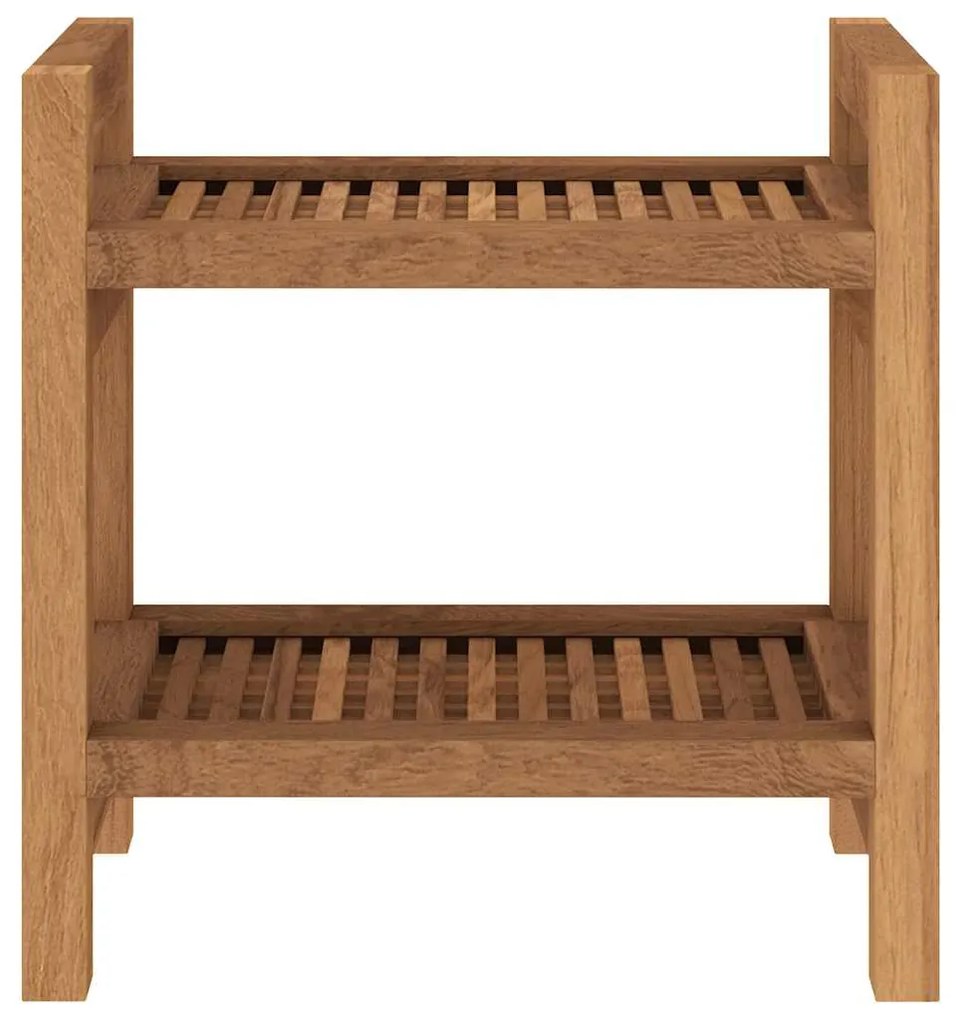 vidaXL Τραπέζι Βοηθητικό Μπάνιου 45 x 30 x 45 εκ. από Μασίφ Ξύλο Teak