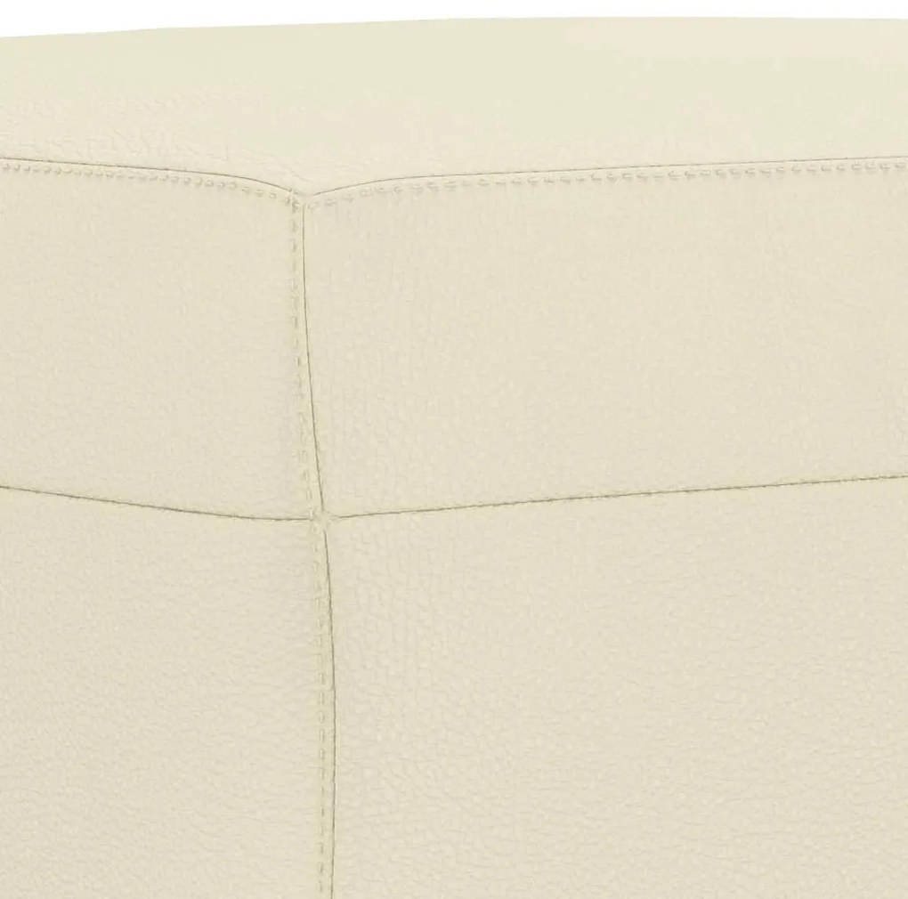 vidaXL Πολυθρόνες Σετ 3 Τεμαχίων Κρεμ Συνθετικό Δέρμα με Μαξιλάρια