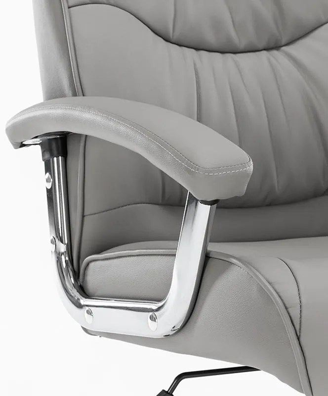 Καρέκλα γραφείου διευθυντή Primrose pu γκρι 65x74x120 εκ.