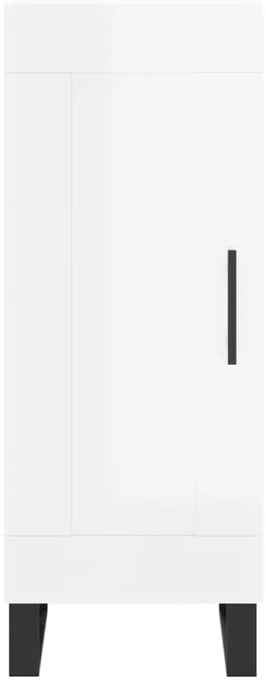 vidaXL Ντουλάπι Γυαλιστερό Λευκό 34,5x34x90 εκ. Επεξεργασμένο Ξύλο