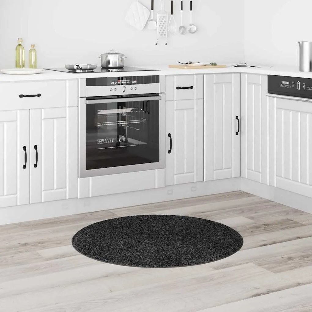 vidaXL Χαλί Σκούρο Γκρι 90 x 90 cm Πολυπροπυλένιο