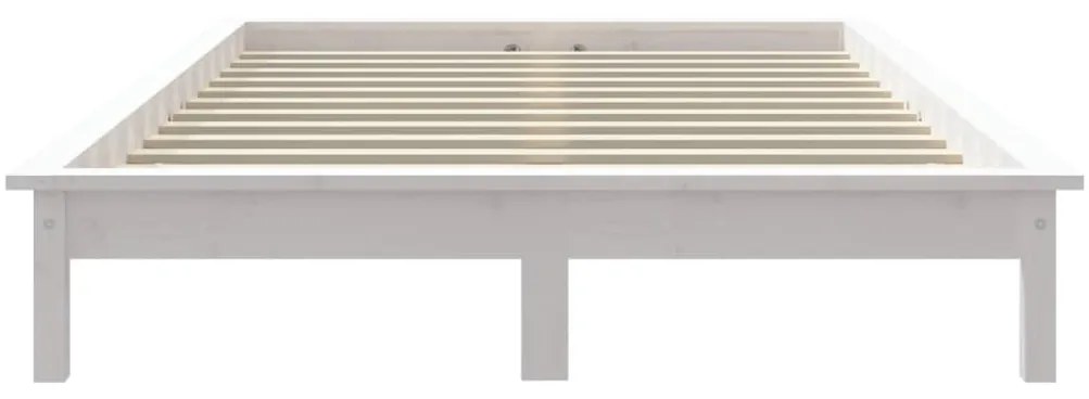 vidaXL Σκελετός Κρεβ. Χωρίς Στρώμα Λευκό 140x190 εκ Μασίφ Πεύκο
