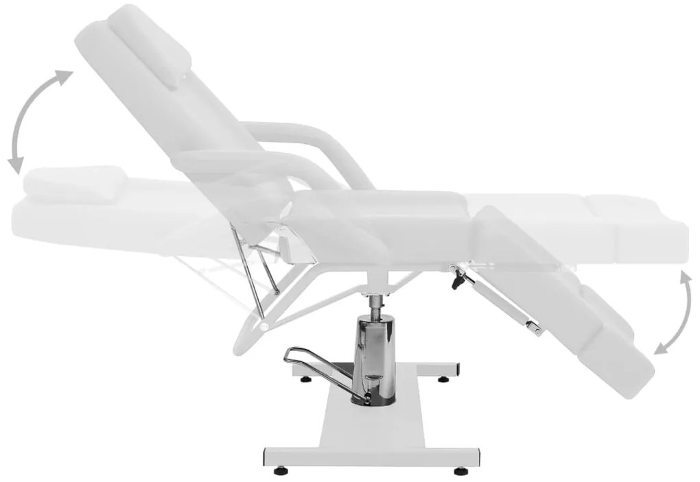 vidaXL Καρέκλα Αισθητικής Λευκή 180 x 62 x 78 εκ. από Συνθετικό Δέρμα