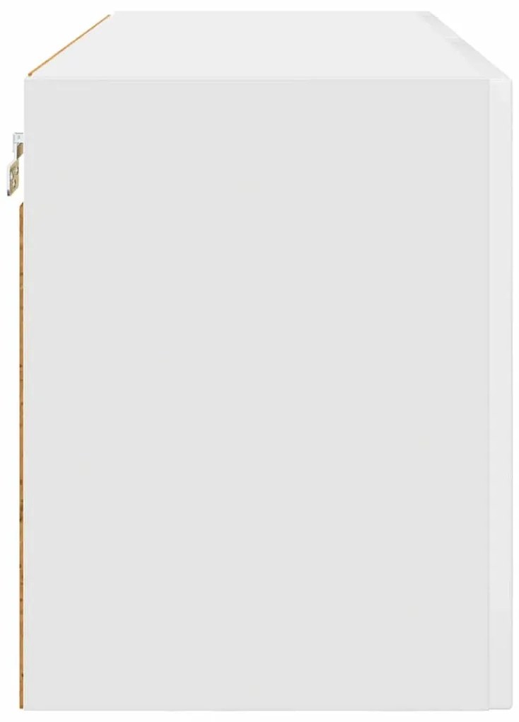 vidaXL Κρεμαστό ντουλάπι κουζίνας με ράφι Λευκό 80 x 31 x 40 εκ