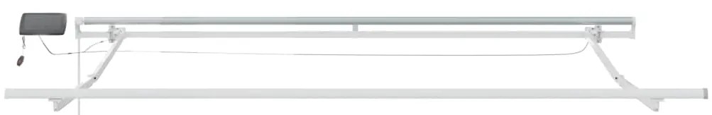 vidaXL Τέντα Πτυσσόμενη Χειροκίνητη με LED Καφέ 300x250 εκ.