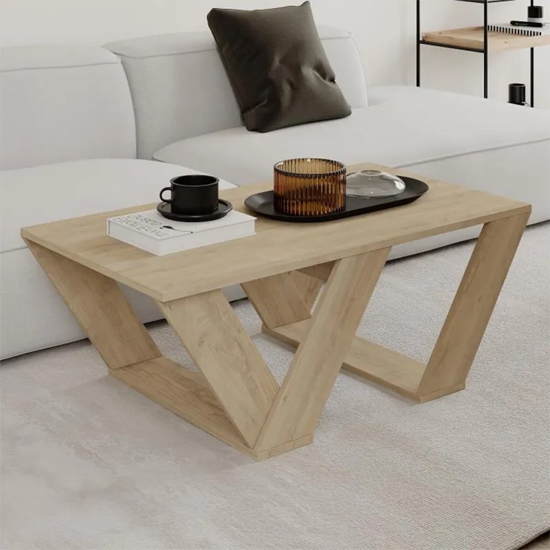 Τραπεζάκι σαλονιού Pipra  χρώμα sapphire oak 110x60x40εκ.