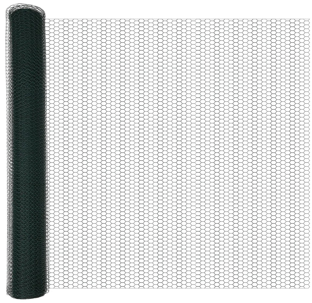 vidaXL Περίφραξη Hexagon Πράσινη 1.4x50 m Ατσάλι