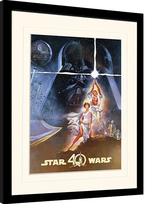 Κορνιζαρισμένη αφίσα Star Wars 40th Anniversary - New Hope Art