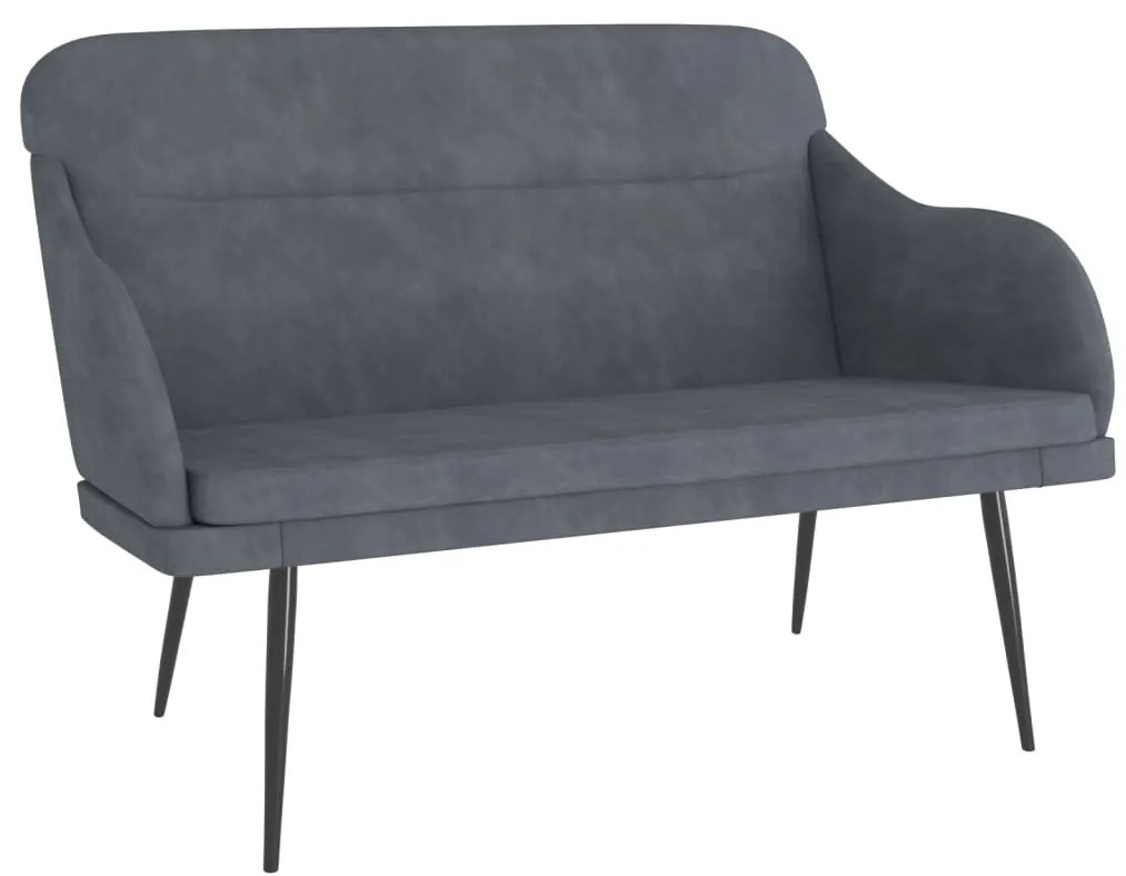 vidaXL Πάγκος Σκούρο Γκρι 110x76x80 εκ. Βελούδινος