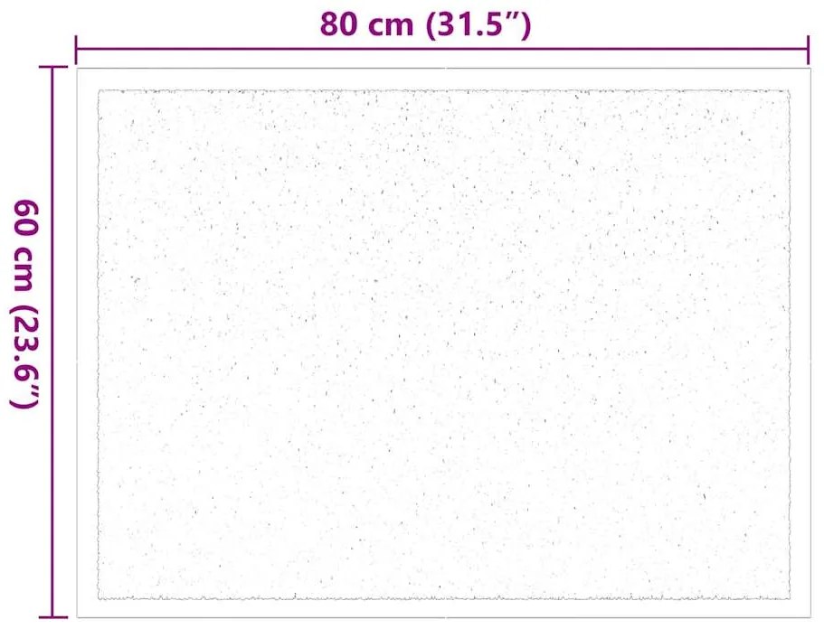 vidaXL Χαλάκι Εξώπορτας Μαύρο 60 x 40 x 1.2 εκ. Ύφασμα τέντι
