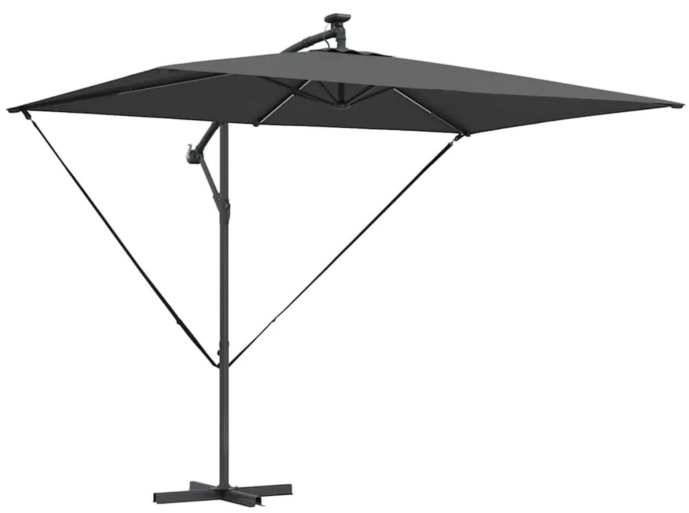 vidaXL Ομπρέλα Cantilever Banana Ανθρακί 294 x 200 x 254 εκ.