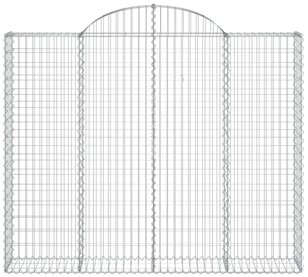 vidaXL Συρματοκιβώτια Τοξωτά 12 τεμ. 200x30x160/180 εκ. Γαλβαν. Ατσάλι