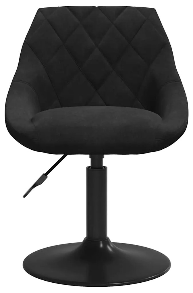 vidaXL Καρέκλες Τραπεζαρίας Περιστρεφόμενες 2 τεμ. Μαύρες Βελούδινες