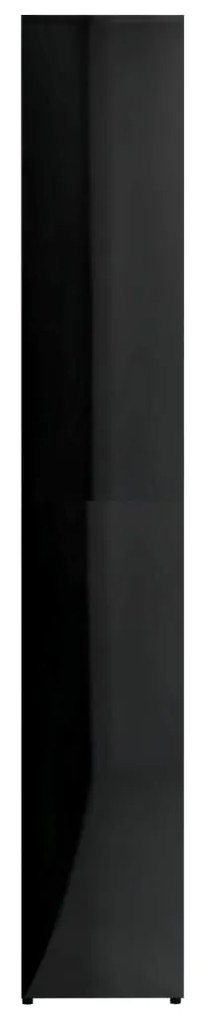 vidaXL Στήλη Μπάνιου Γυαλιστερό Μαύρο 30 x 30 x 183,5 εκ. Μοριοσανίδα