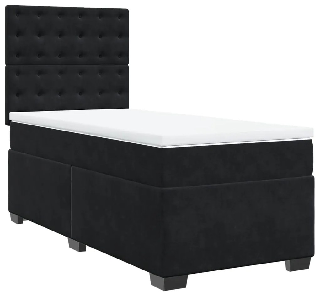 ΚΡΕΒΑΤΙ BOXSPRING ΜΕ ΣΤΡΩΜΑ ΜΑΥΡΟ 100X200 ΕΚ. ΒΕΛΟΥΔΙΝΟ 3293148